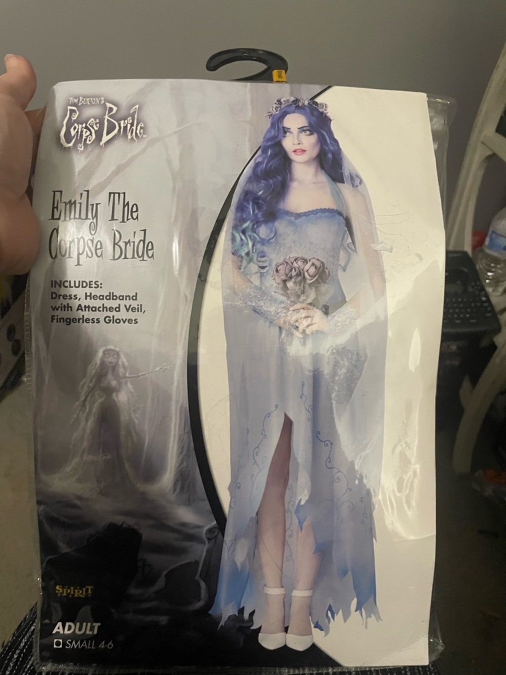Emily The Corpse Bride Costume - Blue Lavender Dress with Veil